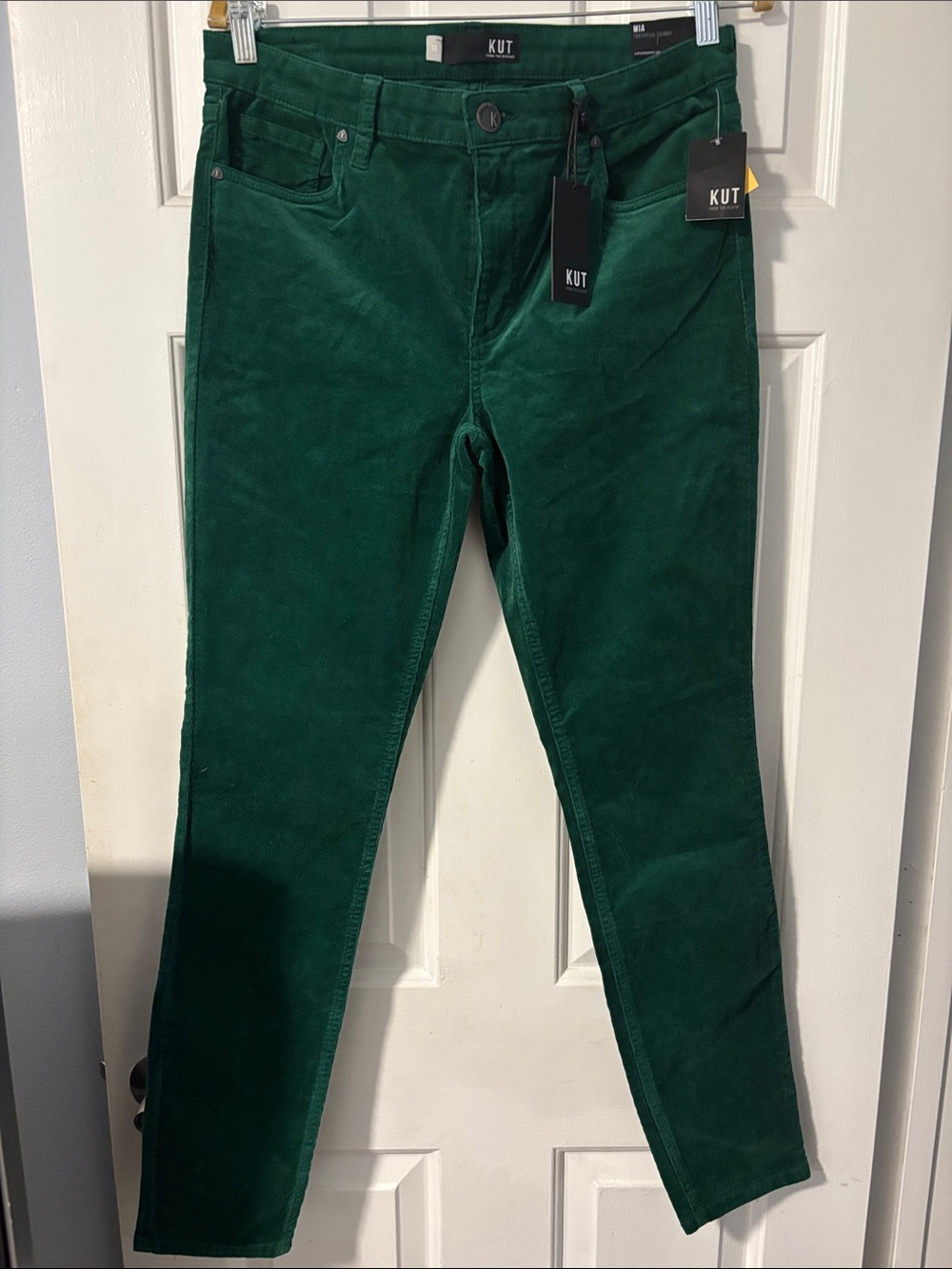 Kut from the Kloth Women’s Emerald Green Corduroy Skinny Jeans Size 10 NWT!
